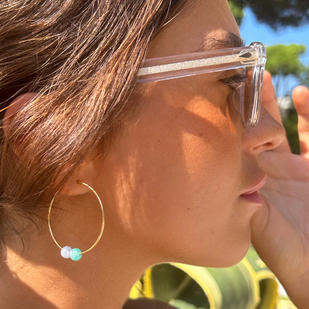 charm pietra calcedonio - immagine 3