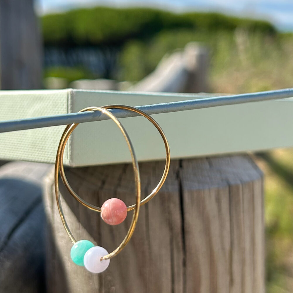 charm pietra calcedonio - immagine 4