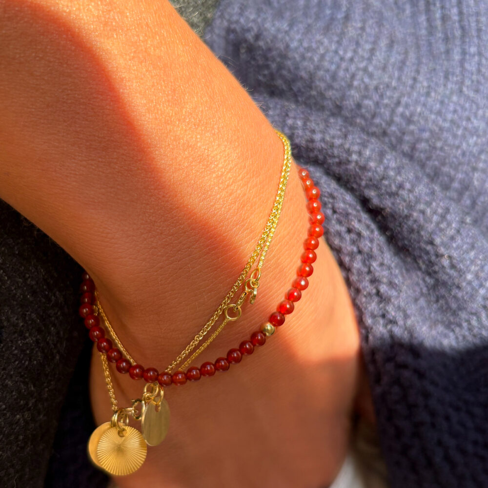 BRACCIALE_AGATA_ROSSA_PALLINA_2.jpg bracciale pietra agata rossa - pallina