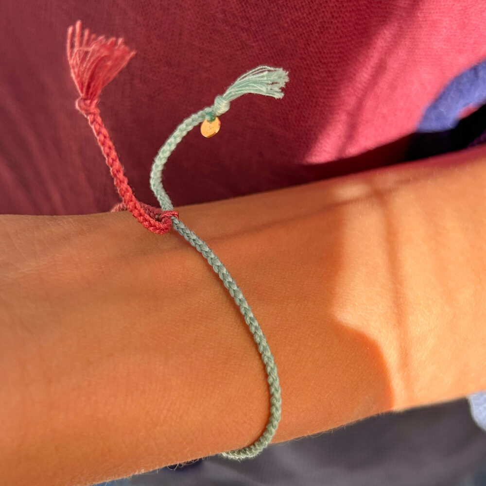 bracciale treccina bicolor - wish