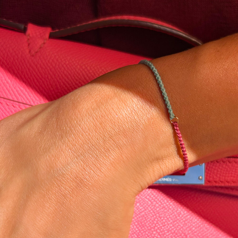 bracciale treccina bicolor - wish