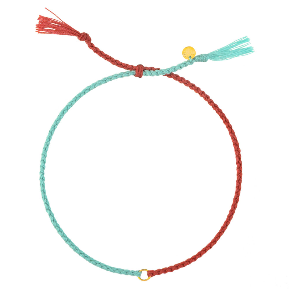 bracciale treccina bicolor - wish