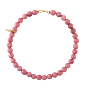 bracciale pietra rodonite - tondino