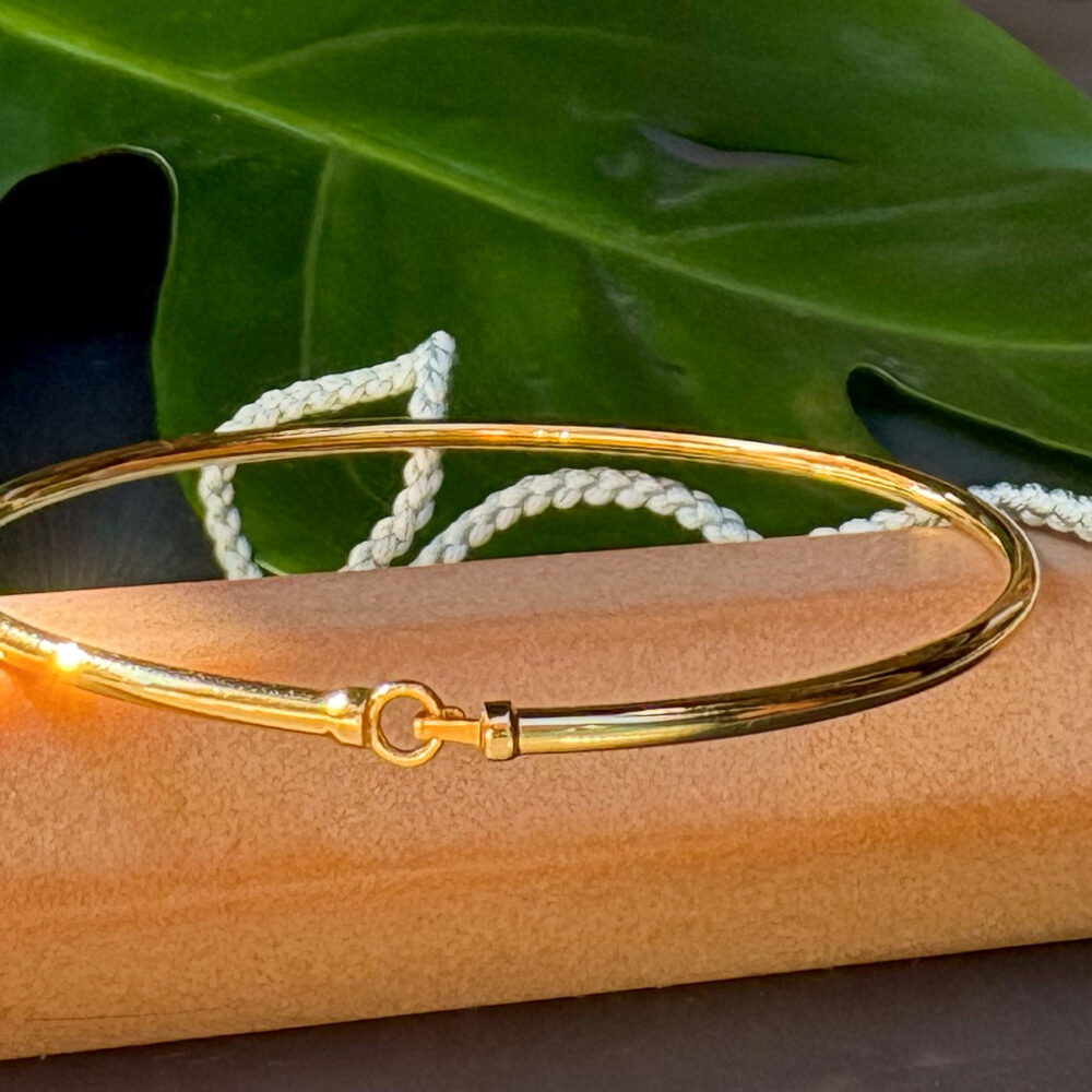 bracciale rigido ovale bold - oro giallo