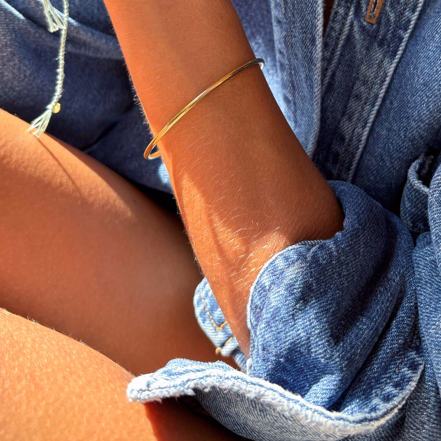 bracciale rigido ovale bold - oro giallo