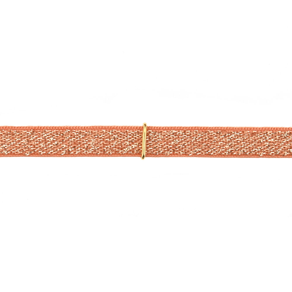 bracciale stretch lurex - pesca