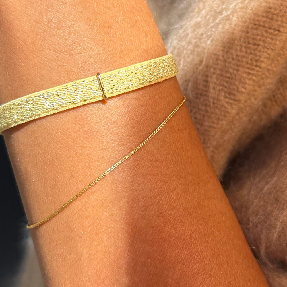 bracciale catena treccia mini