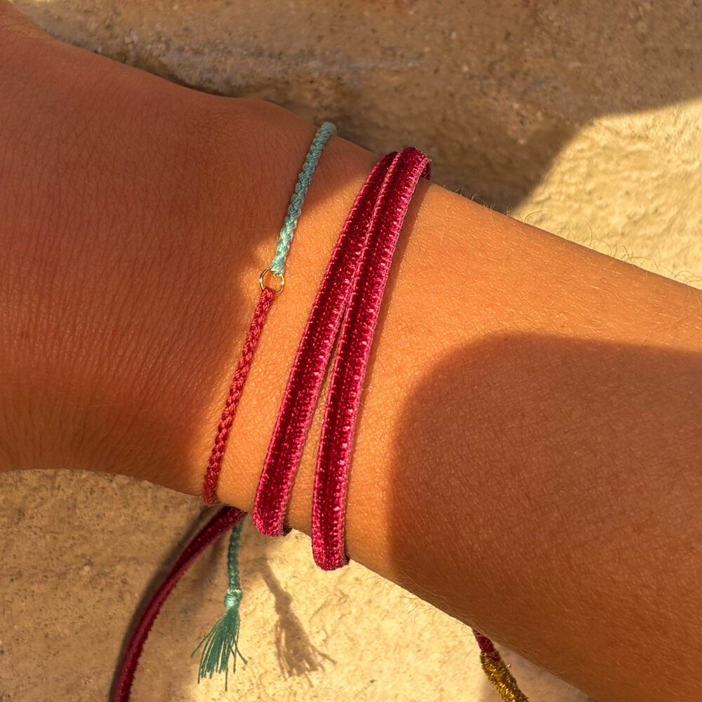 bracciale treccina bicolor - wish