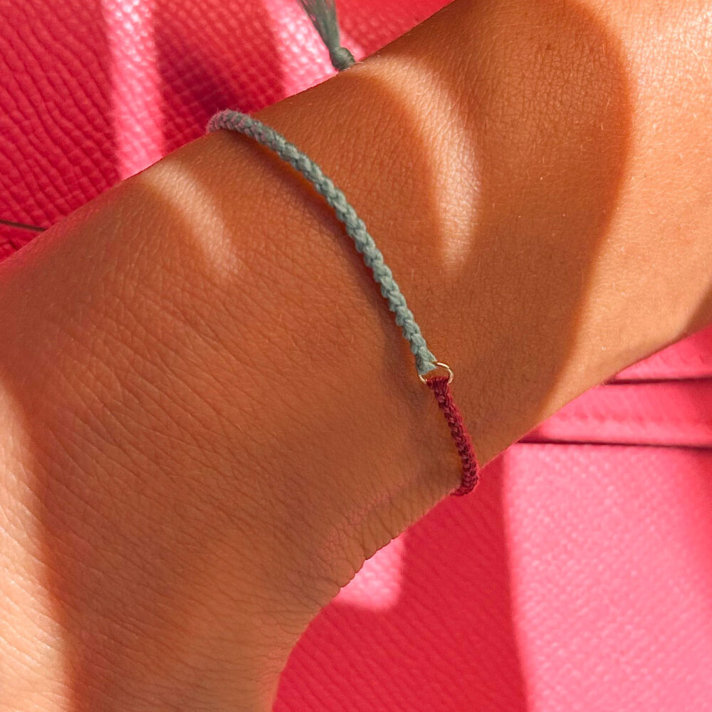 bracciale treccina bicolor - wish