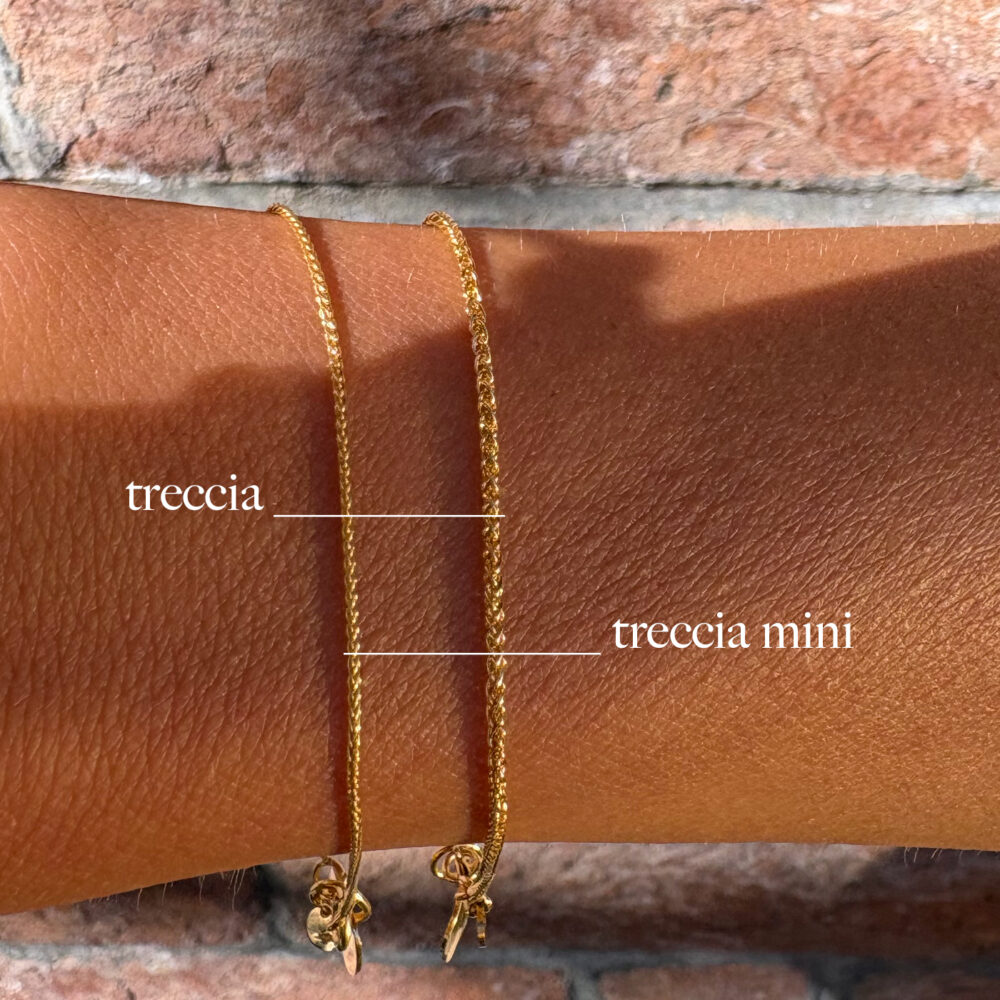 bracciale catena treccia mini