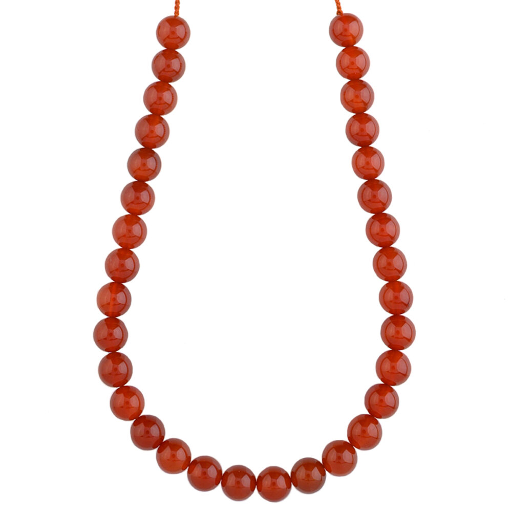 collana pietra agata rossa - cuore