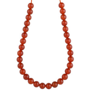 collana pietra agata rossa - cuore