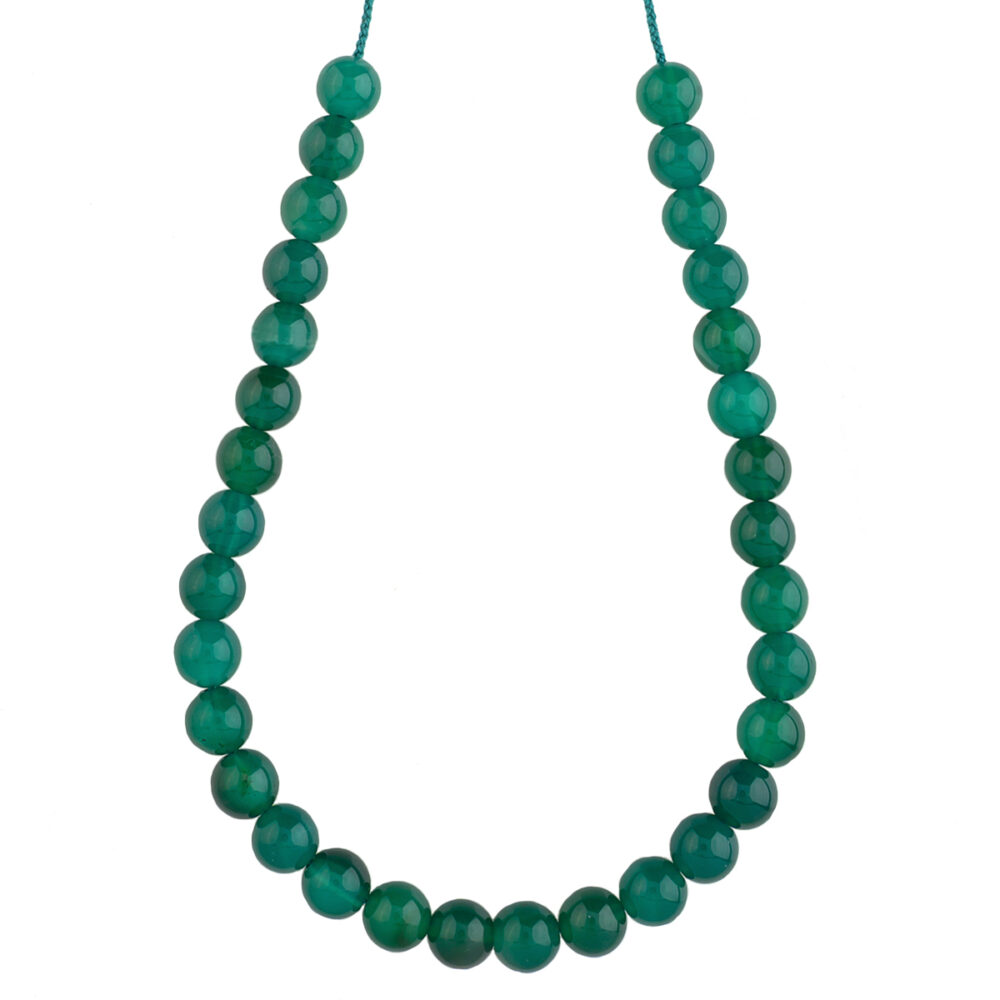 collana pietra agata verde - cuore