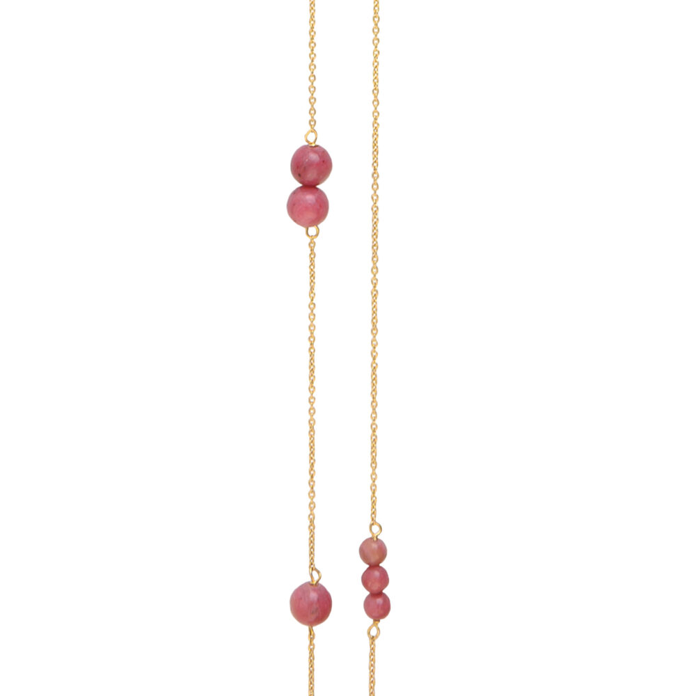 collana catenella rodonite