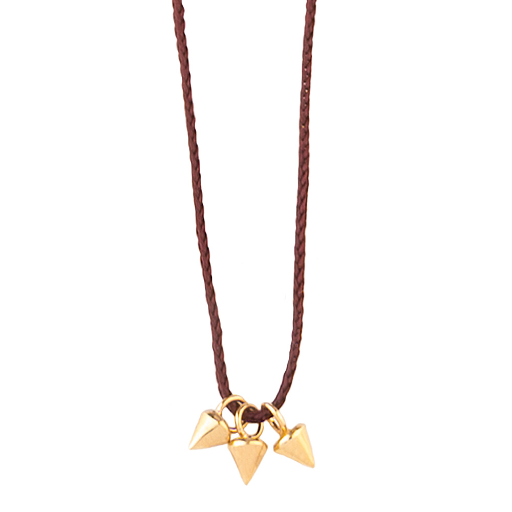collana cordino borchie