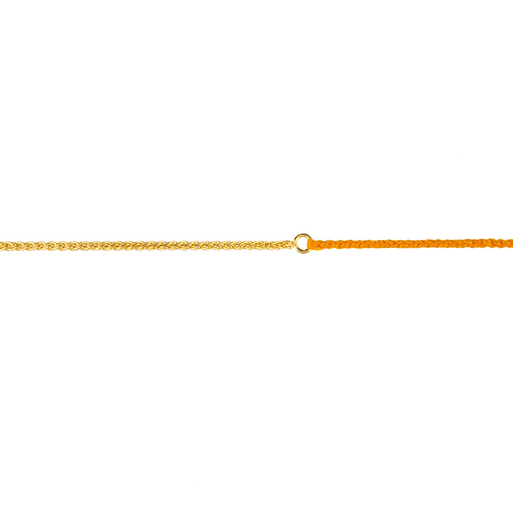 collana treccia cordino - arancio