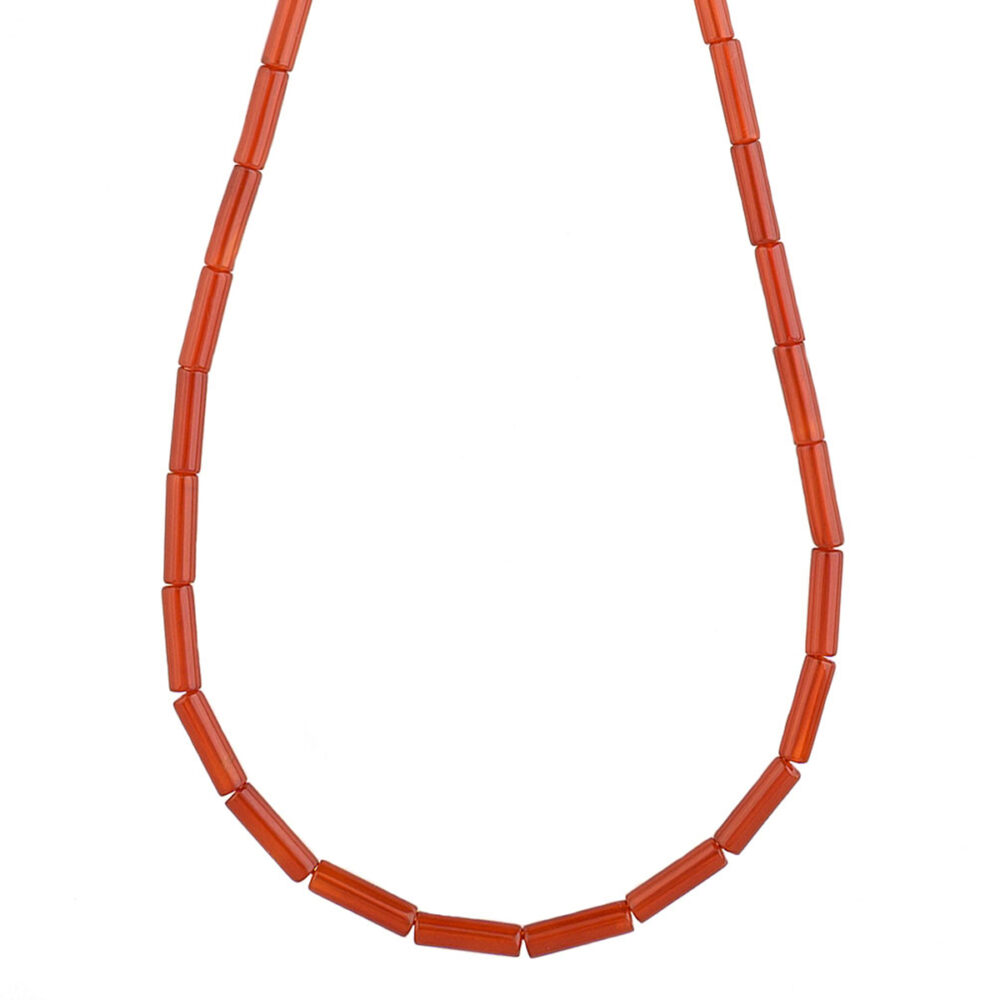 collana pietra tubino corniola