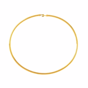 ME_STUDIO_BRACCIALE_RIGIDO_15MM Bracciale ovale rigido in oro giallo 9 carati placcato oro 24 carati.