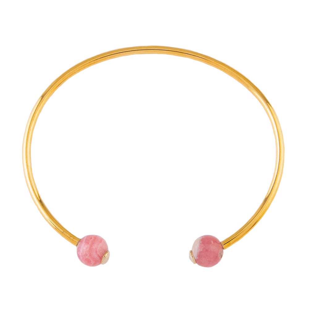 ME_STUDIO_BRACCIALE_RIGIDO_BEA_RODOCROSITE BRACCIALE RIGIDO ORO