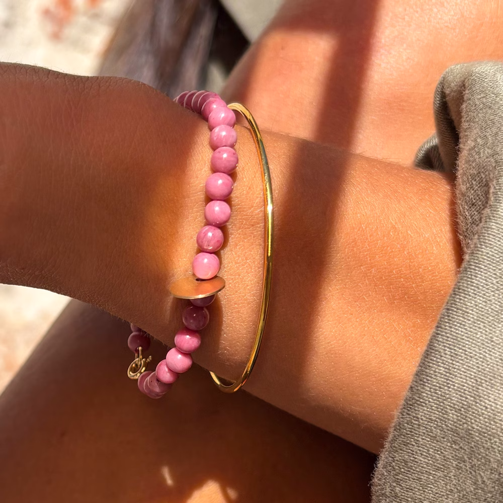 ME_STUDIO_BRACCIALE_RODONITE_TONDINO_4 bracciale pietra rodonite - tondino