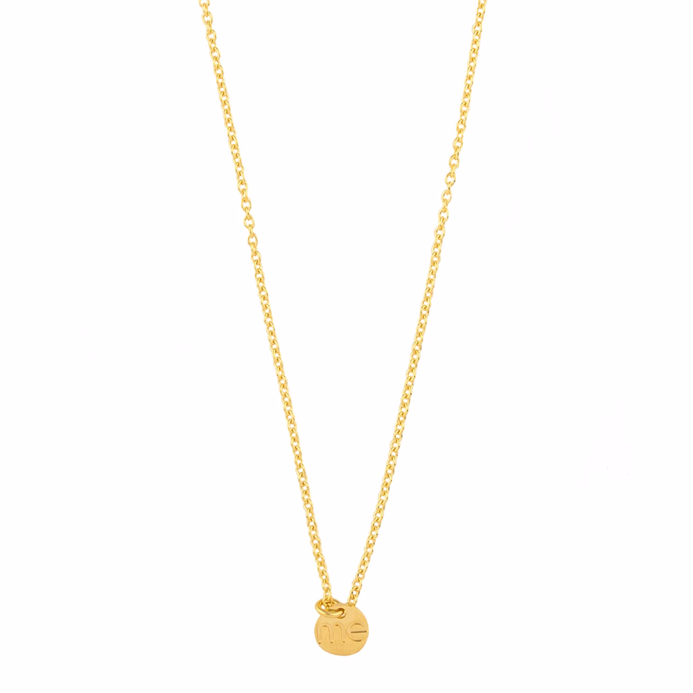 Collana catenella sottile in oro giallo 9 carati placcata oro