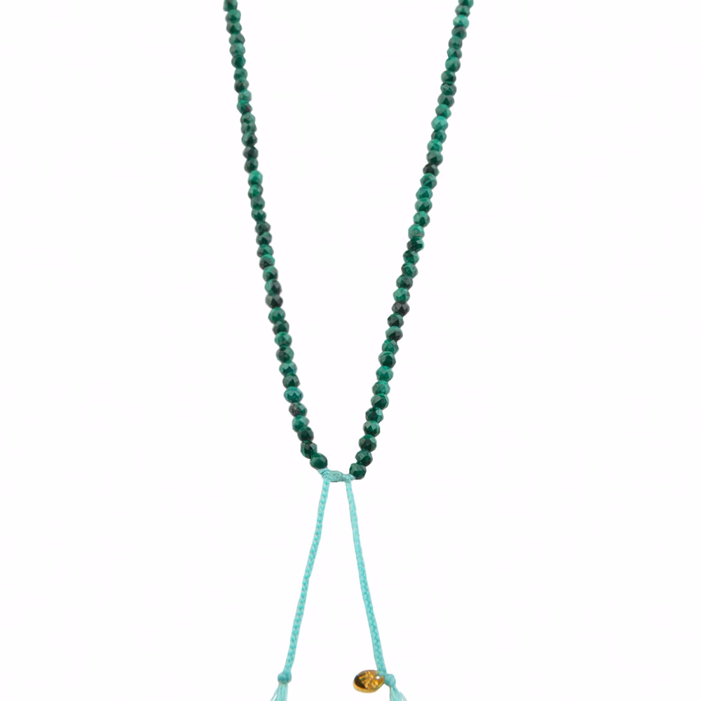 collana portami a ballare (al mare) - malachite