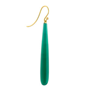 orecchino arabesque goccia - agata verde